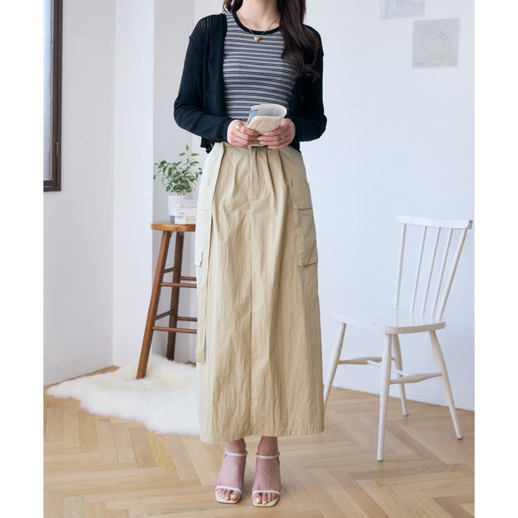 透かしランダムリブVネックショートカーディガン | Ada. | 詳細画像43 