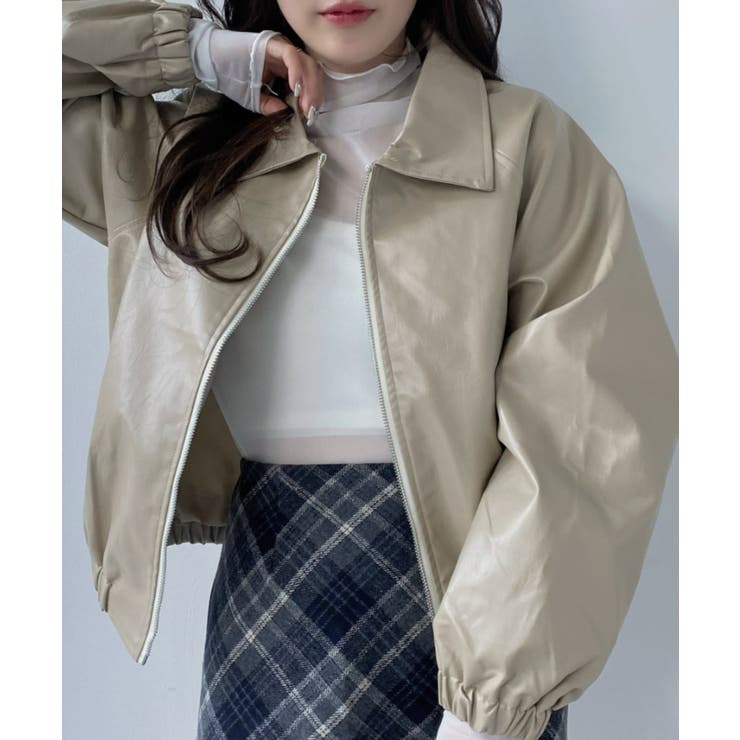 フェイクレザーショートブルゾン[品番：ORGW0000682]｜Ada.（エイダ