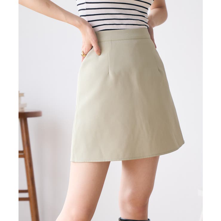 スカート Aライン 台形 ミニ シンプル S/L Aライン 台形スカート レディース 春夏 タイト ポケット付き