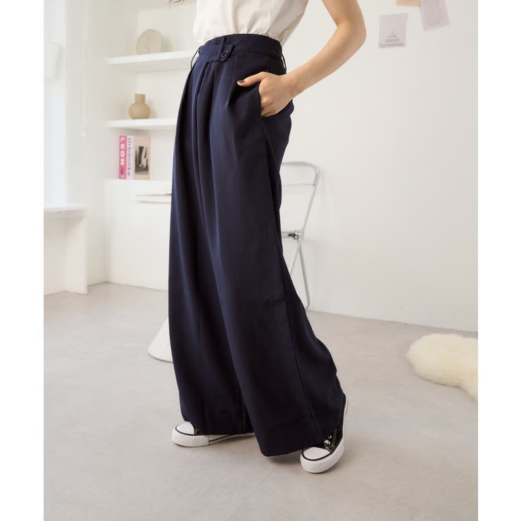 ラップデザインタックワイドパンツ[品番：ORGW0000706]｜Eclat  one（エクラワン）のレディースファッション通販｜SHOPLIST（ショップリスト）