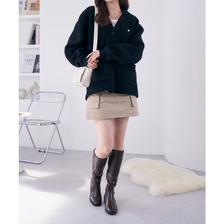 U.S. POLO ASSN. ボアフリースカーディガン[品番：ORGW0000710