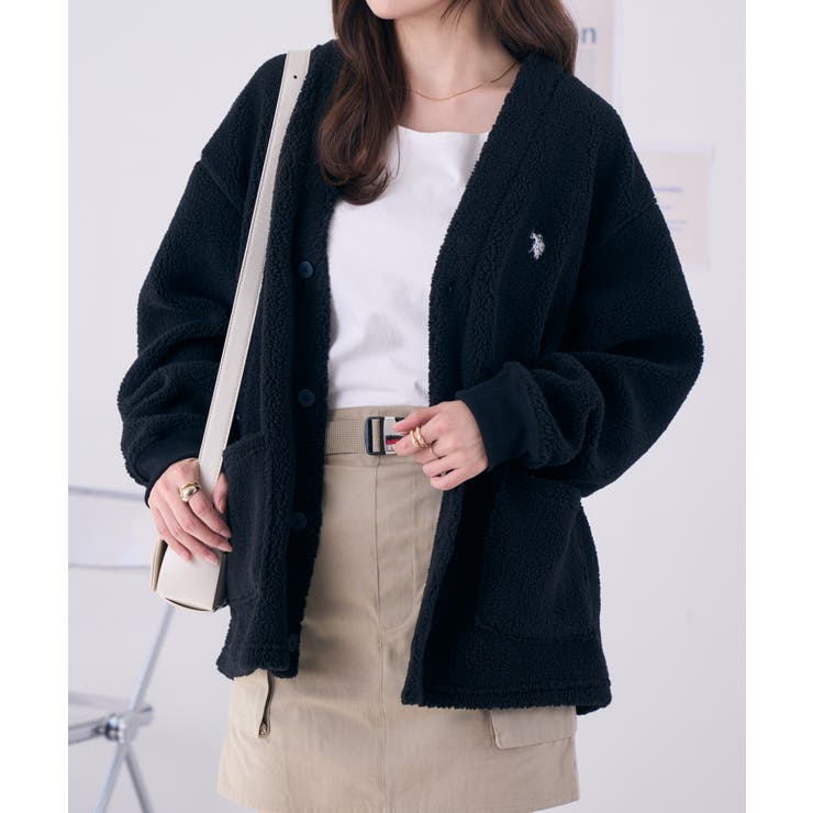 U.S. POLO ASSN. ボアフリースカーディガン | Ada. | 詳細画像4 