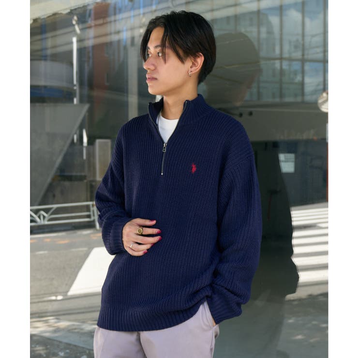 U.S. POLO ASSN. ハーフジップニット | Ada. | 詳細画像33 