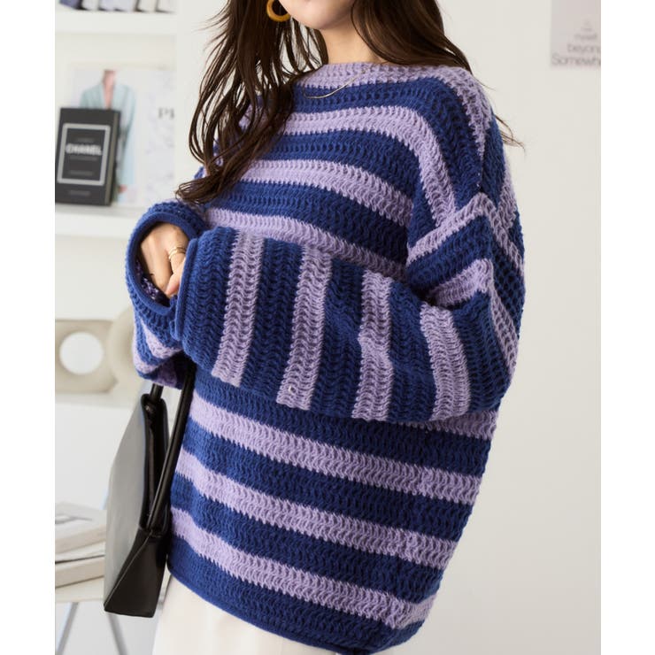 ボーダーざっくりニット[品番：ORGW0007872]｜Ada.（エイダ）の