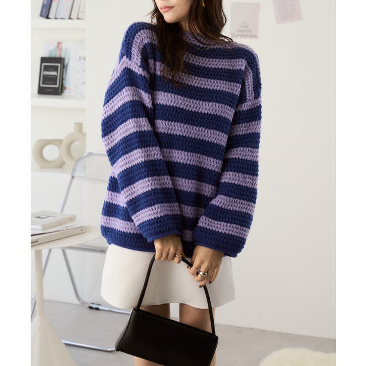 ボーダーざっくりニット[品番：ORGW0007872]｜Ada.（エイダ）の