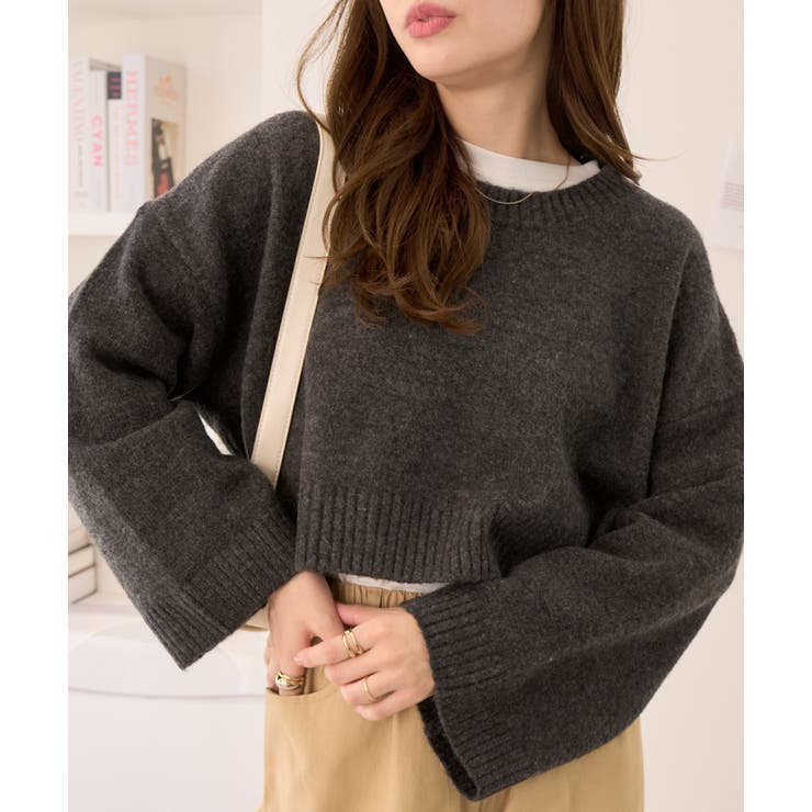 袖口ワイドショートニット[品番：ORGW0007982]｜Ada.（エイダ）の