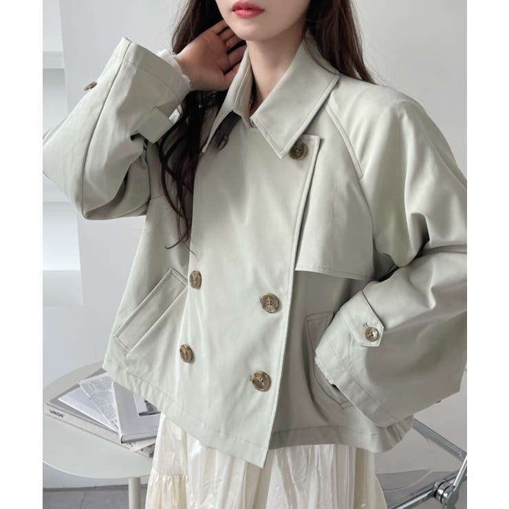 allureville トレンチコート コート ショートトレンチコート