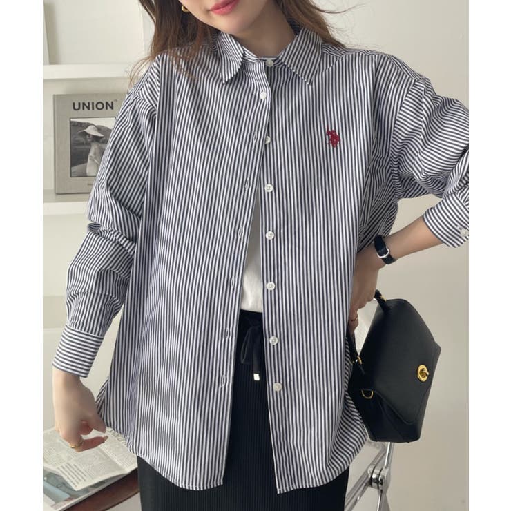 早割 リフト券 U.S.POLO ASSN. レギュラーカラー長袖チュニックシャツ[品番 Lサイズ