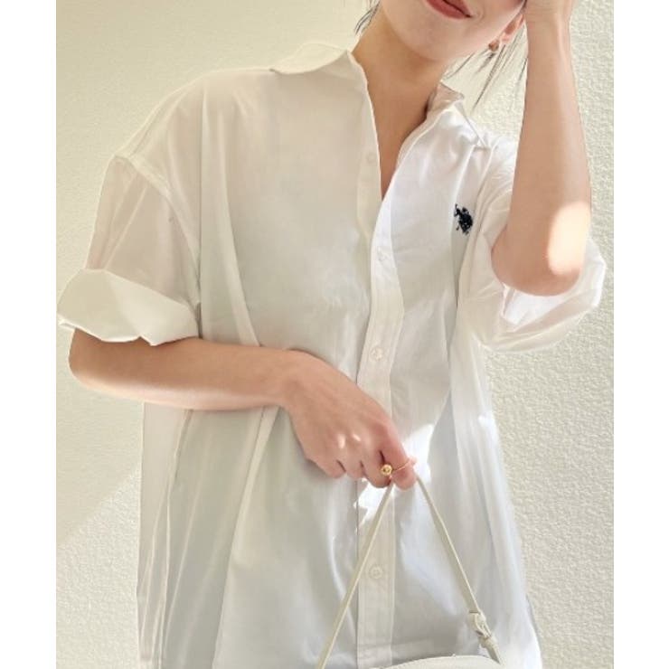 ブラウス シャツ U.S. POLO ASSN. 半袖 レギュラー チュニック シャツ レディース メンズ U.S. POLO ASSN. ブラウス シャツ 半袖 レギュラー チュニック