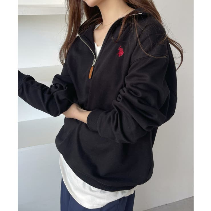 PWA プア HEAVY KANOKO POLOハーフジップ Ｓサイズ 美品 オーバーサイズ ハーフジップ スウェット[品番：OCGW0003338