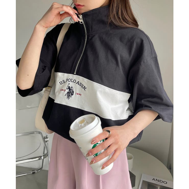 U.S.POLO ASSN. レトロポロハーフジップ | Ada. | 詳細画像12 