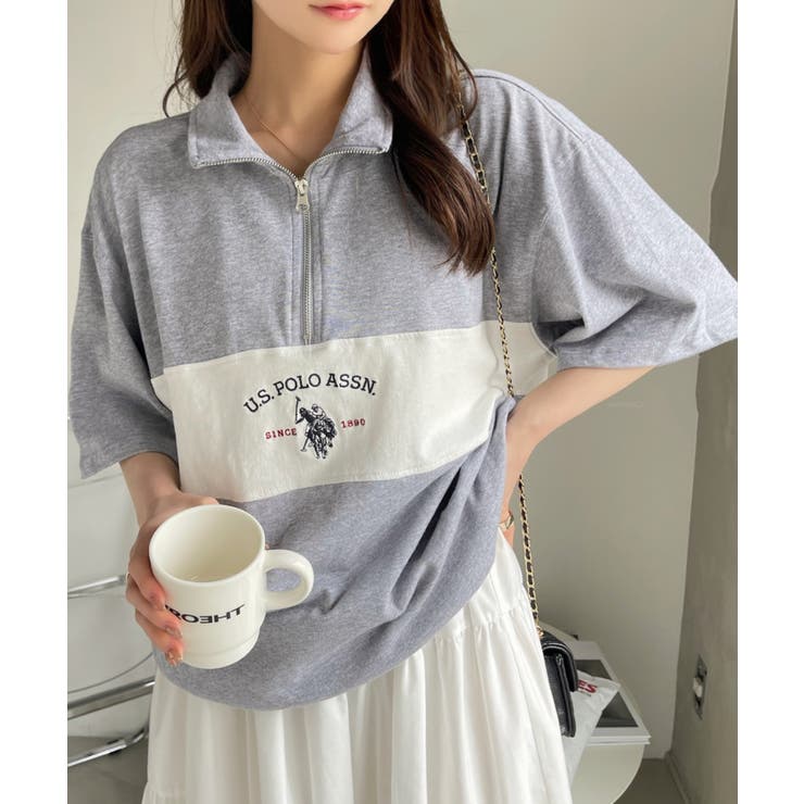 U.S.POLO ASSN. レトロポロハーフジップ | Ada. | 詳細画像18 