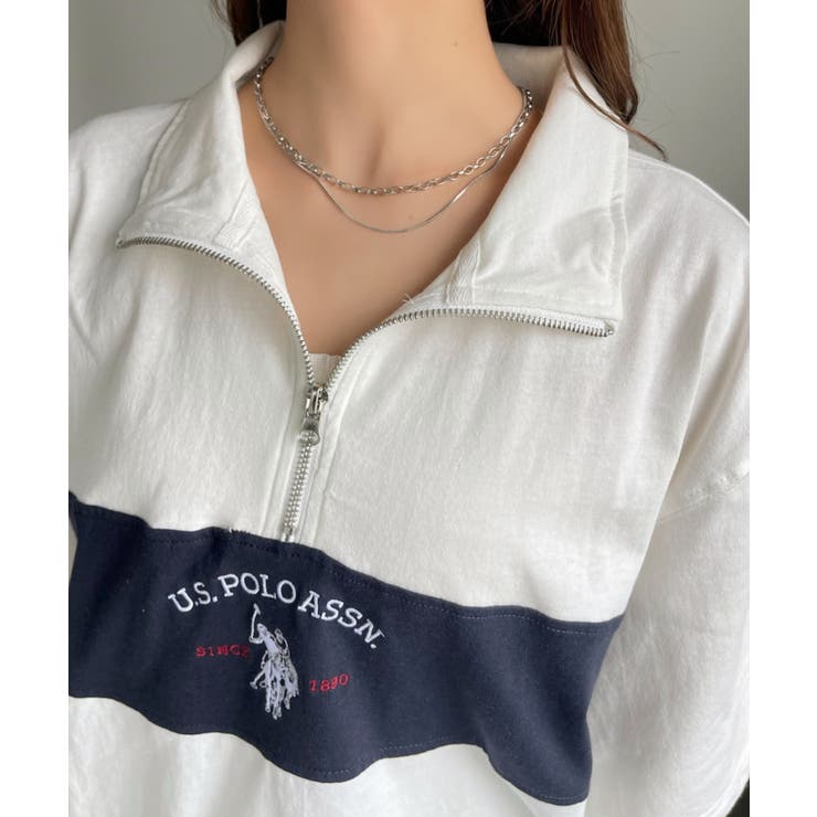 U.S.POLO ASSN. レトロポロハーフジップ | Ada. | 詳細画像24 