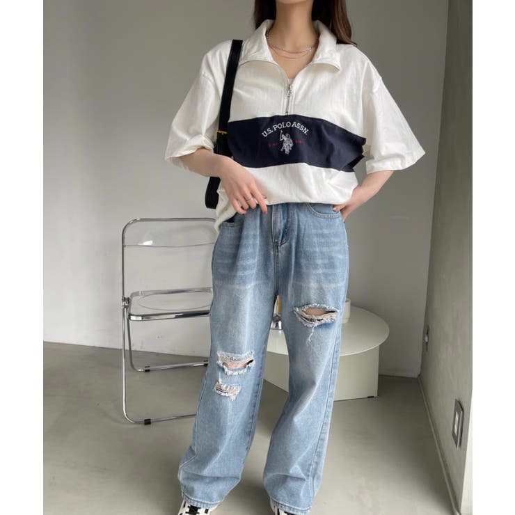 U.S.POLO ASSN. レトロポロハーフジップ | Ada. | 詳細画像8 