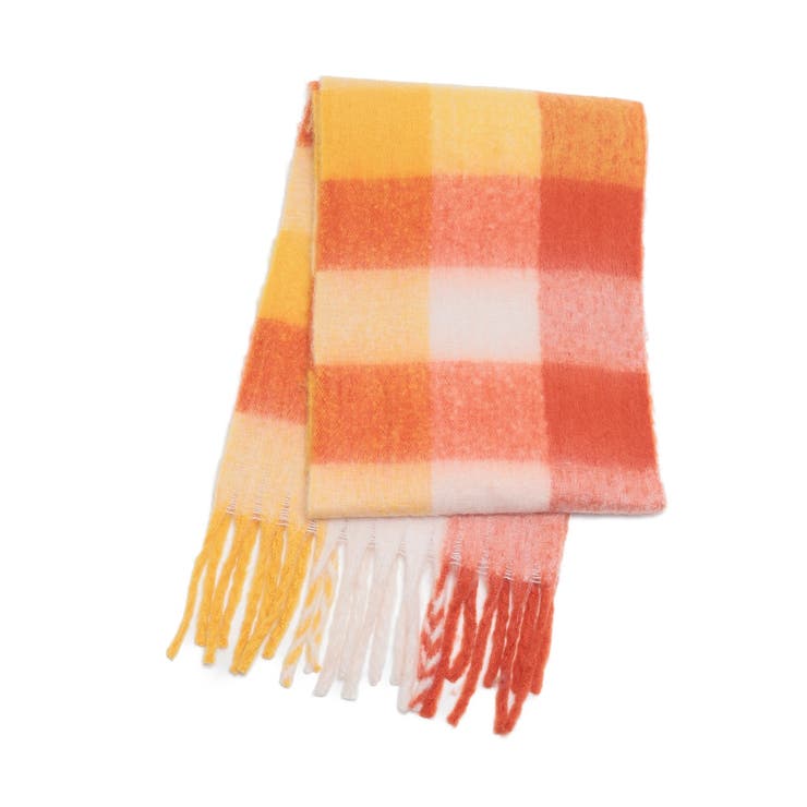 カラフル ブロックチェック ボリューム フリンジ マフラー | Ada. | 詳細画像31 