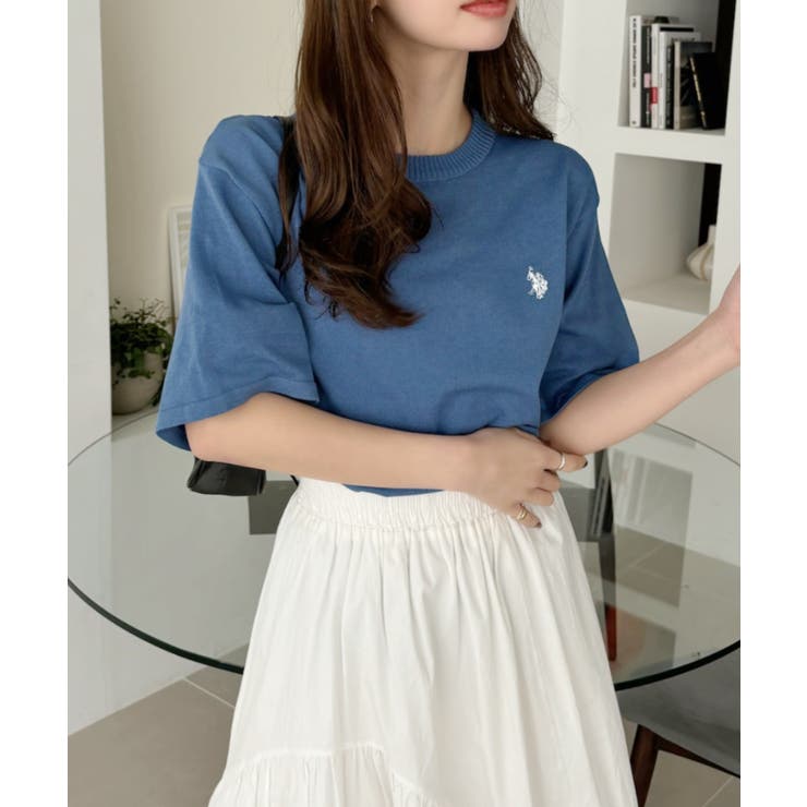 U.S.POLO ASSN. クルー ショートスリーブ ニット Tシャツ | Ada. | 詳細画像27 