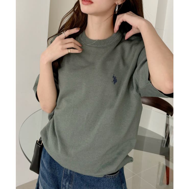 ニット セーター 「Ada.別注 U.S. POLO ASSN」オフショル ニット レディース セール】【Ada.別注 U.S. POLO ASSN】オフショル ニット（ニット