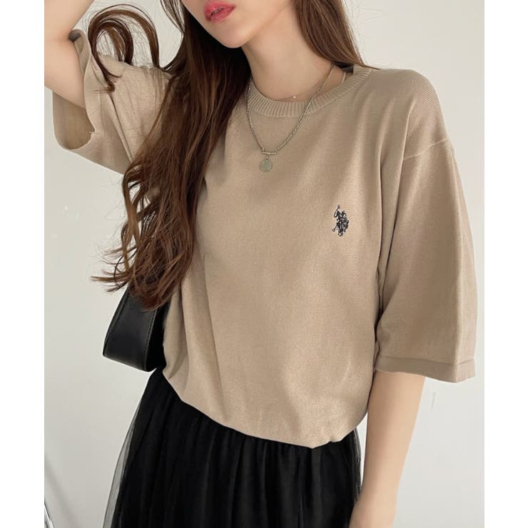 ニット セーター 「Ada.別注 U.S. POLO ASSN」オフショル ニット レディース セール】【Ada.別注 U.S. POLO ASSN】オフショル ニット（ニット