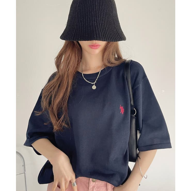U.S.POLO ASSN. クルー ショートスリーブ ニット Tシャツ[品番