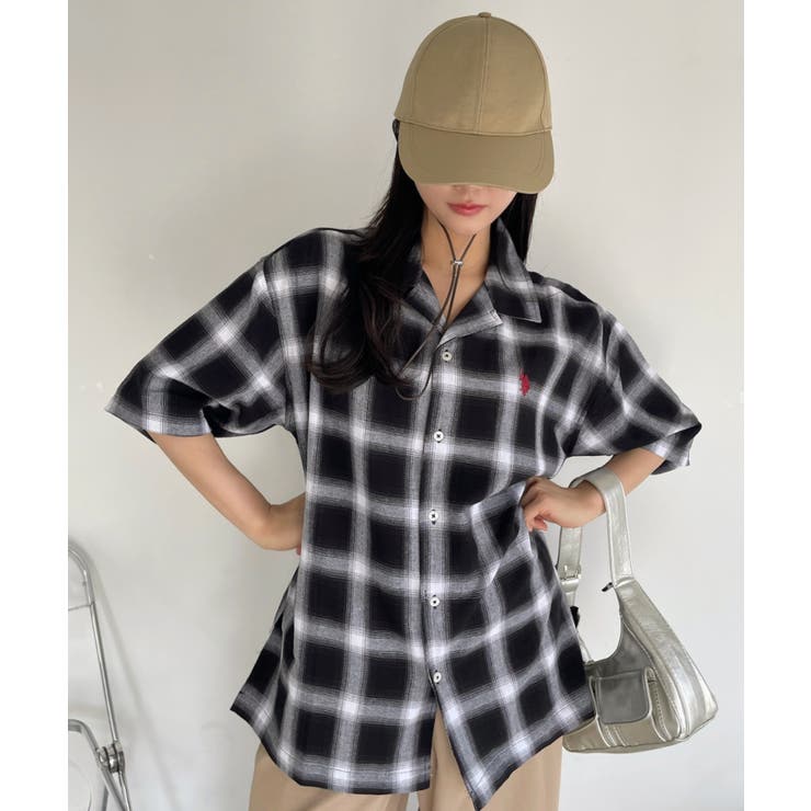 U.S. POLO ASSN. オープンカラー ショートスリーブ シャツ[品番