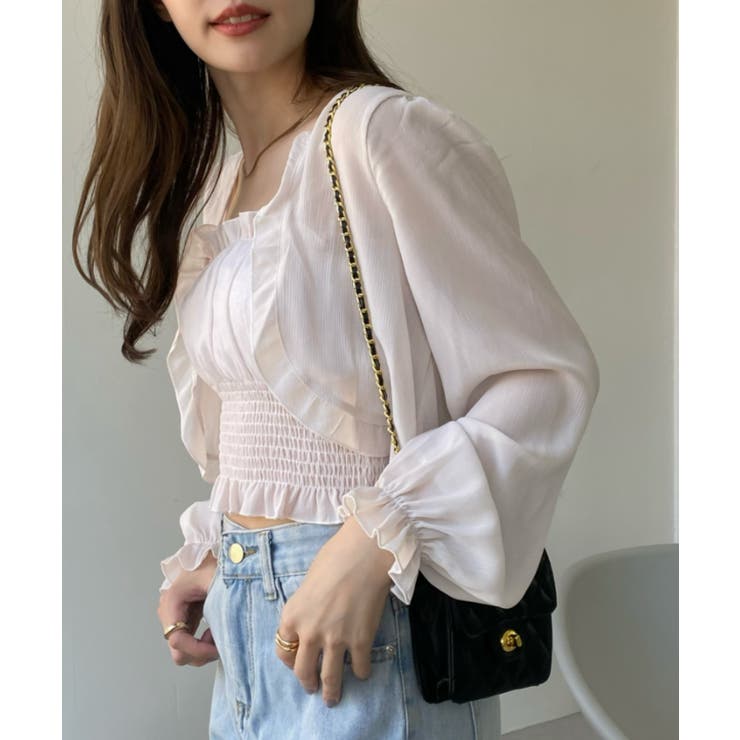 d*3様 最終値下げ【set】フリルシアーボレロ×キャミソールワンピセット