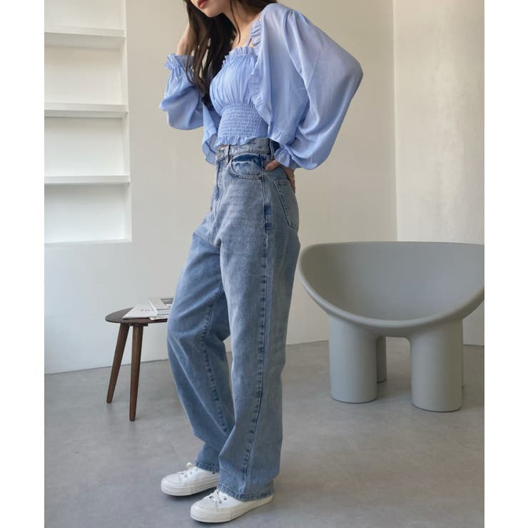 フリル シアー ボレロ シャーリング キャミソール アンサンブル[品番