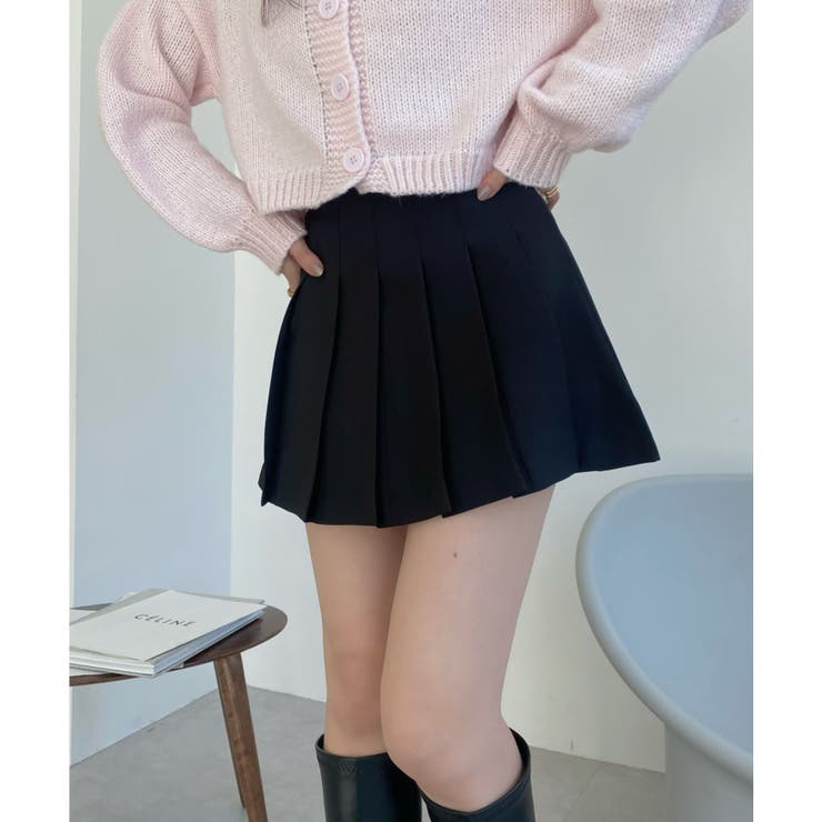 EMODA インパン付きプリーツスカート レイヤーベルトプリーツスカート[品番：MKSW0060772]｜EMODA
