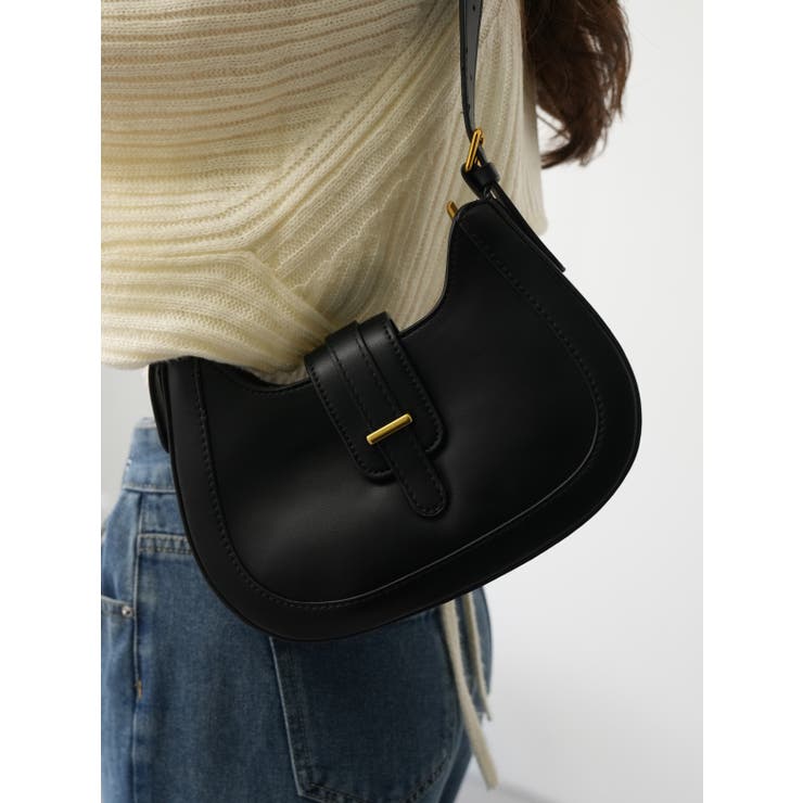 クロワッサン フェイクレザー ショルダーバッグ[品番：ORGW0008328