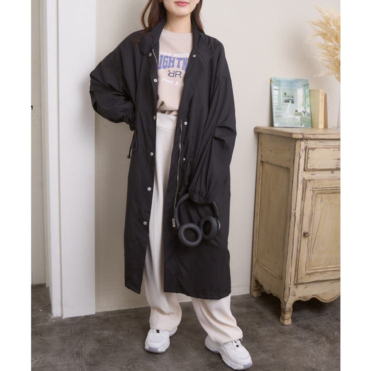 未使用級✨ADORE VictoriaDown ロングコート　リモンタ　ブラック Aletta vita コート ロングコート ライトアウター ゴールドボタン