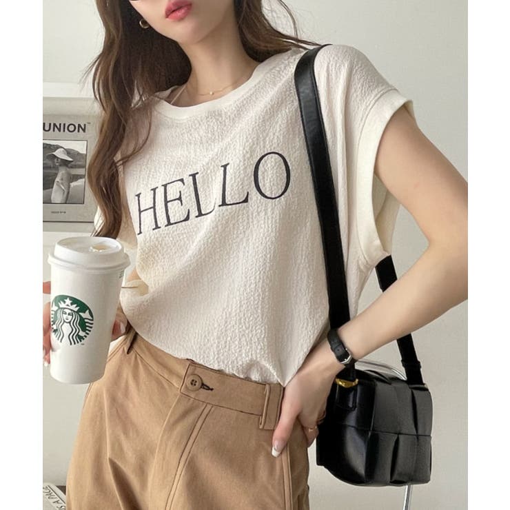 表面感素材 フレンチスリーブ ブラウス Tシャツ | Eclat one | 詳細画像1 