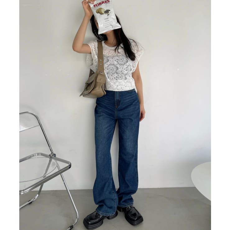 フレンチスリーブ レース トップス[品番：ORGW0008363]｜Eclat