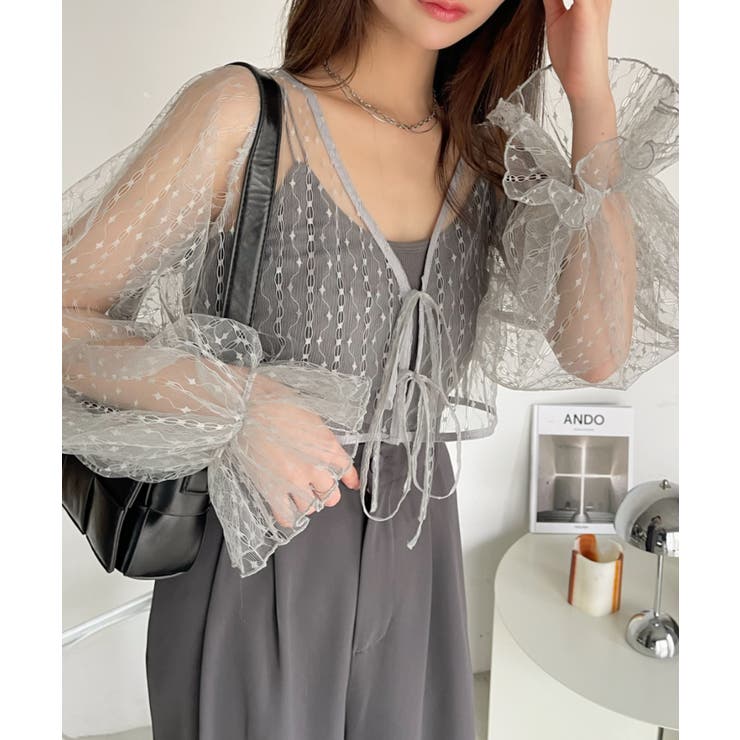 チュール レース ボレロ カーディガン[品番：ORGW0008483]｜Ada