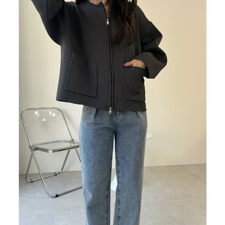 ポケット付き ジップ ニット[品番：ORGW0008558]｜Ada.（エイダ
