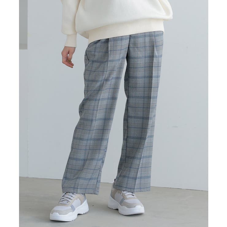 n'OrLABELストレートチェックパンツ[品番：MITW0017844