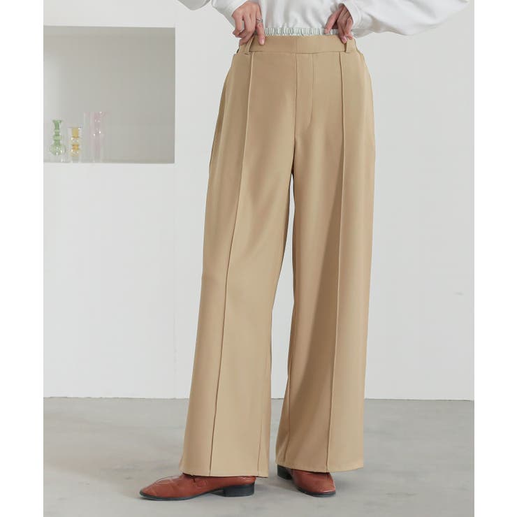 ベージュ | n'OrLABELダブルウエストワイドパンツ | osharewalker