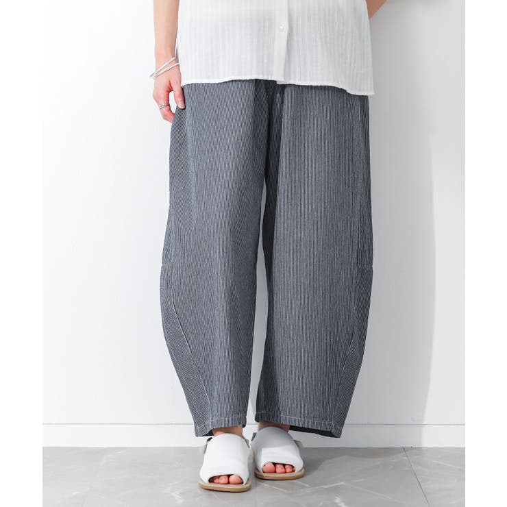 ネイビー | n'OrLABELヒッコリーコクーンパンツ  | osharewalker