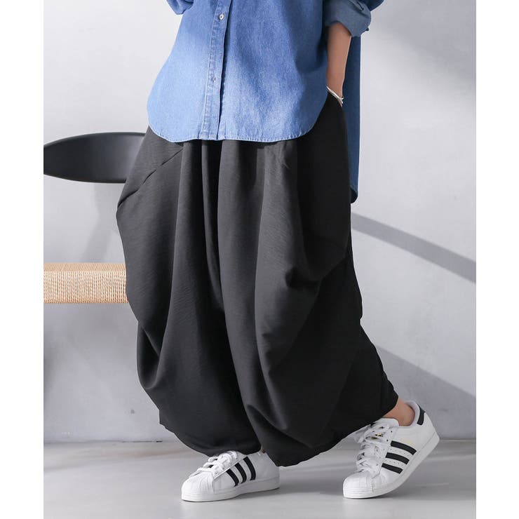 ブラック | n'OrLABEL変形バルーンサルエルパンツ  | osharewalker