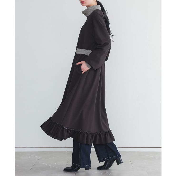 ブラック | somari imaginationジャージフレアワンピース  | osharewalker