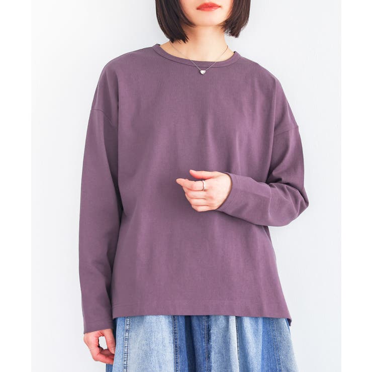 パープル | n'OrLABELバスクコットンロンT | osharewalker