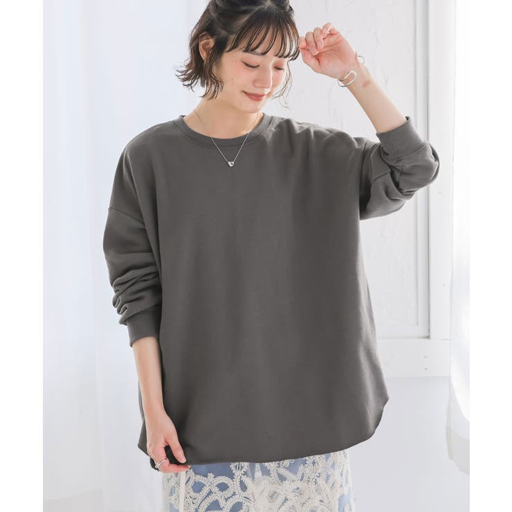 チャコール | n'OrLABEL裏毛カットオフスウェット  | osharewalker