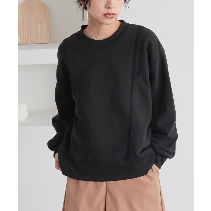 ブラック | n'OrLABEL裏毛テープデザインスウェット  | osharewalker