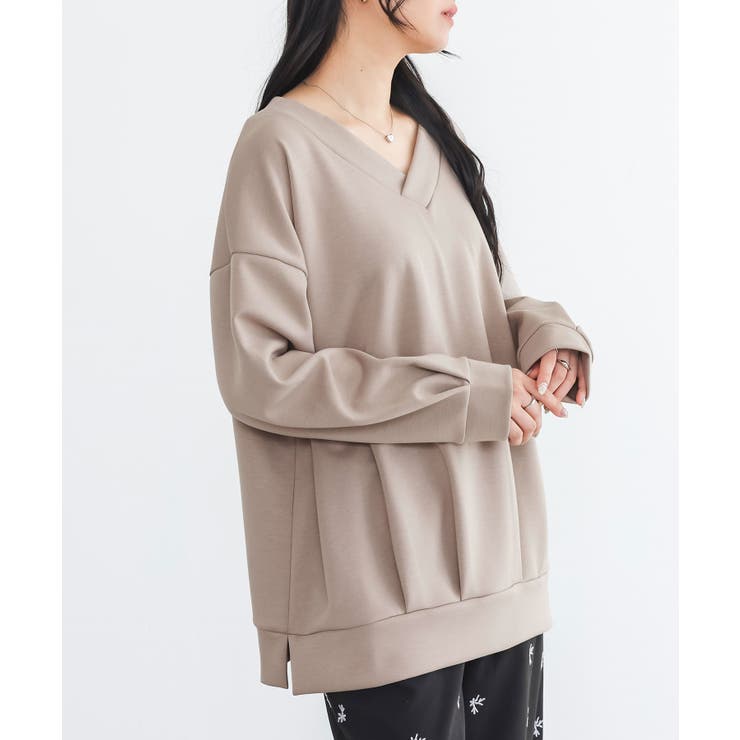 モカ | n'OrLABEL前後Vネックダンボールスウェット  | osharewalker