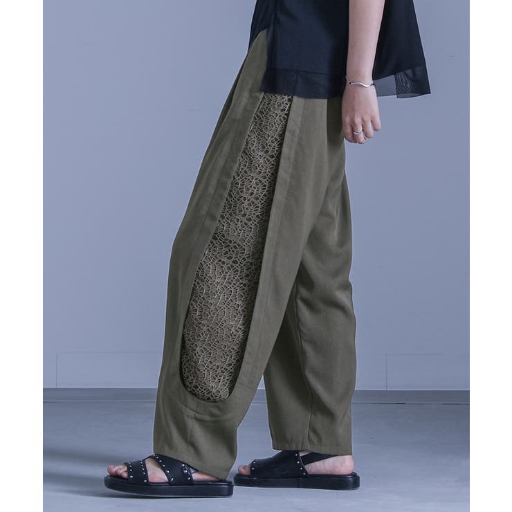 通販 激安 kOhAKU脇レース切替バレルパンツ[品番：MITW0018104 パンツ