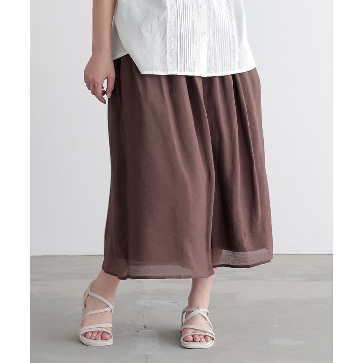 ブラウン | n'OrLABEL選べる着丈シアースカーチョ | osharewalker