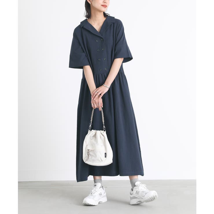 PREFERIR シャツワンピース オープンカラーシャツワンピース