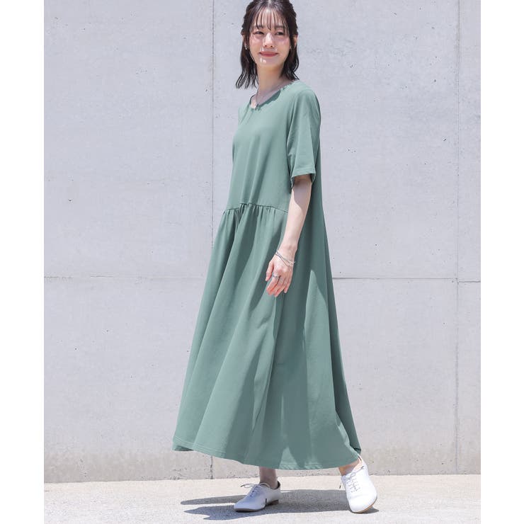 グリーン | n'OrLABELバックデザインワンピース  | osharewalker