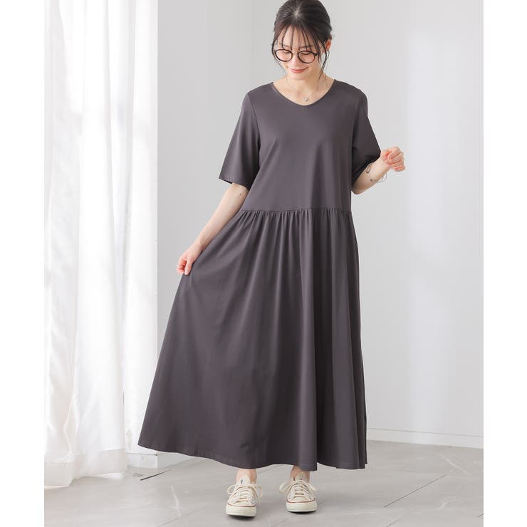 チャコール | n'OrLABELバックデザインワンピース  | osharewalker