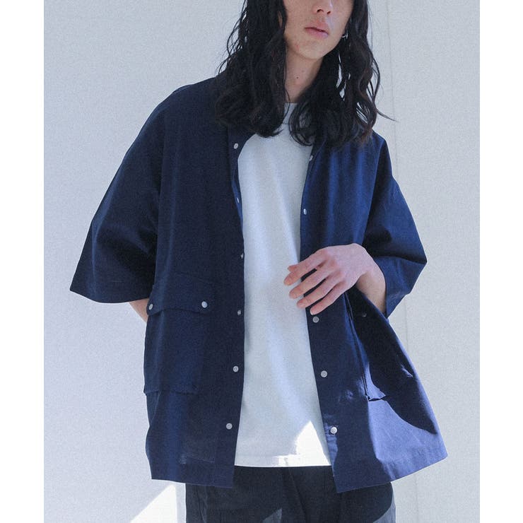 ネイビー | MDRパッチポケットワークシャツ | osharewalker【MEN】