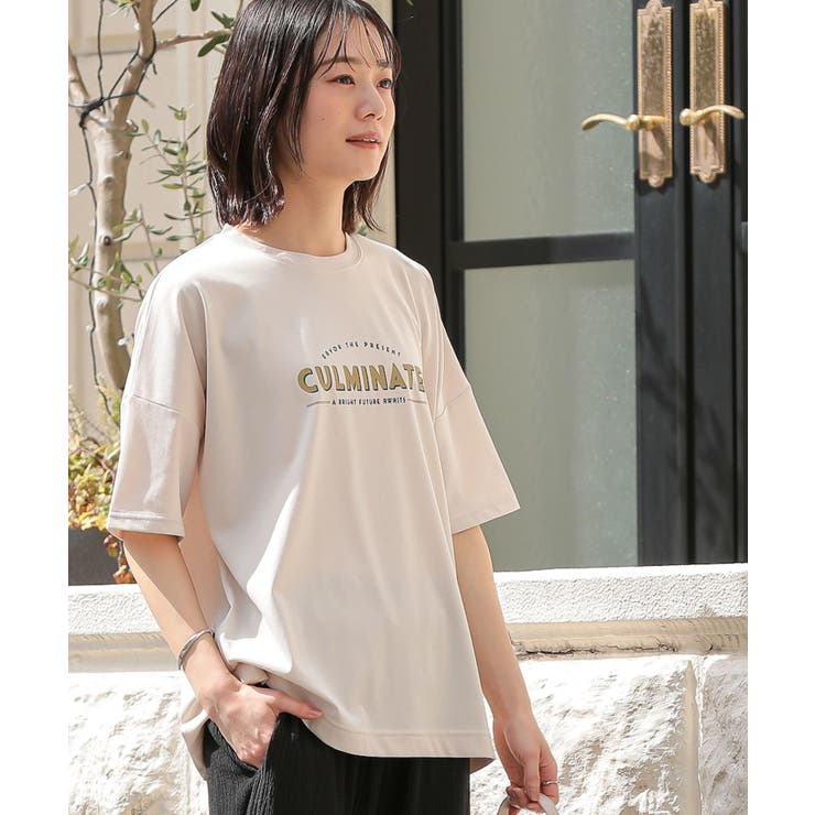 ライトベージュ | n'OrLABEL接触冷感ロゴプリントT | osharewalker