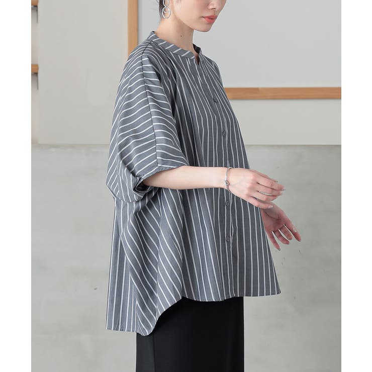 n'OrLABELストライプドルマンシャツ[品番：MITW0018208